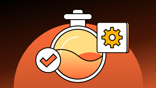 Test automation. Card graphic.