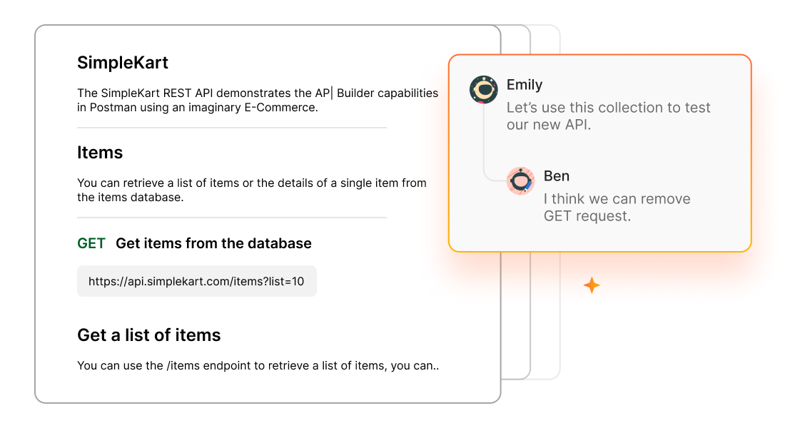 Collaborate with your team on docs. Graphic.