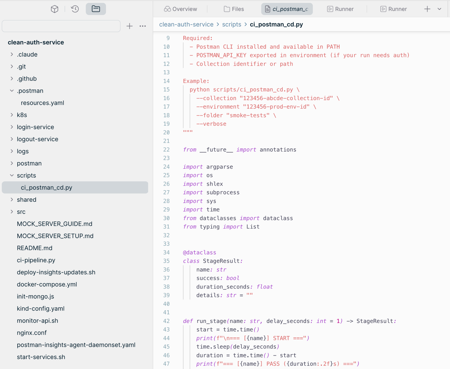 Postman AI generating comprehensive test scripts for Postman CLI execution