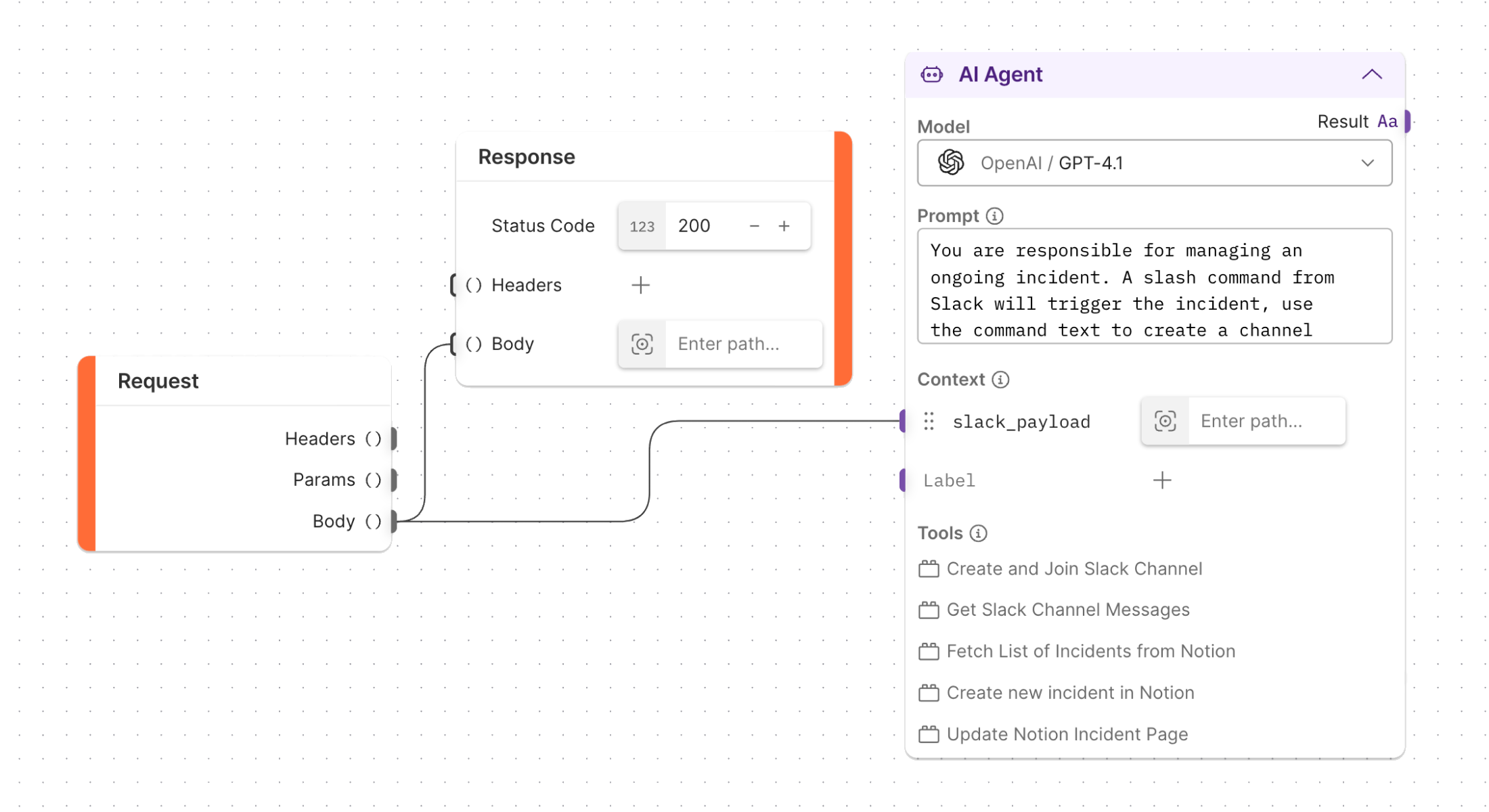 Build reliable agents powered by APIs. Graphic.