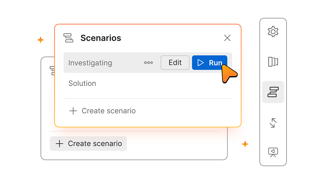 Test workflows with confidence. Graphic.