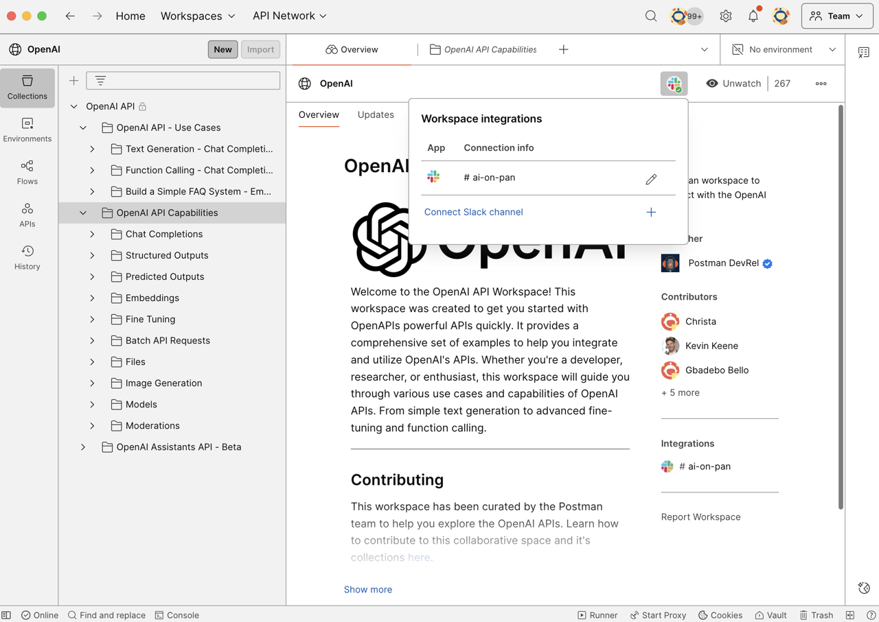 Open API capabilities.