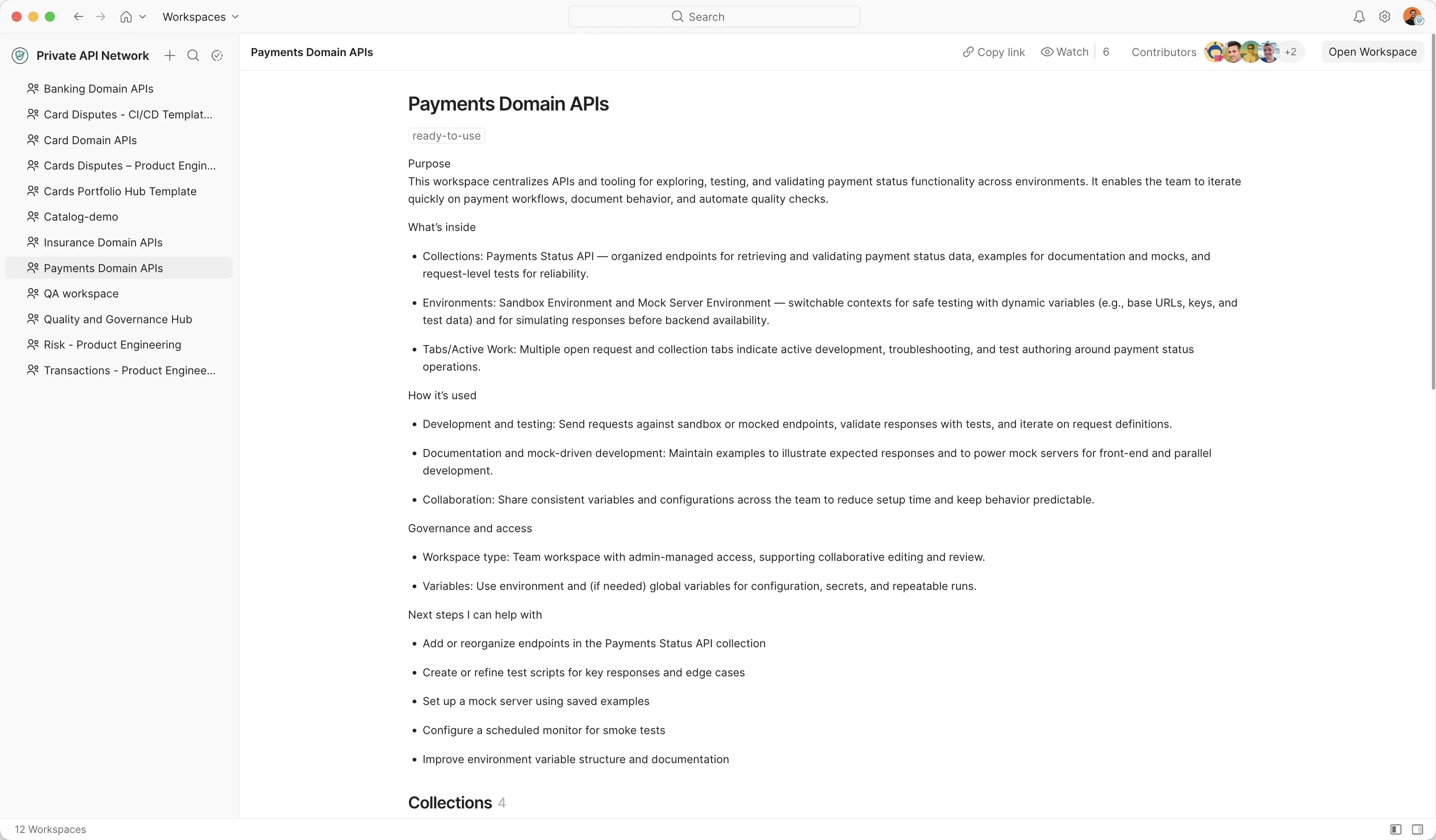 Governance Groups applying rules across Payments, Loans, and Deposits workspaces